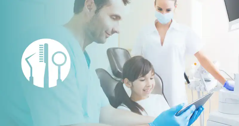dental assistant working in the office